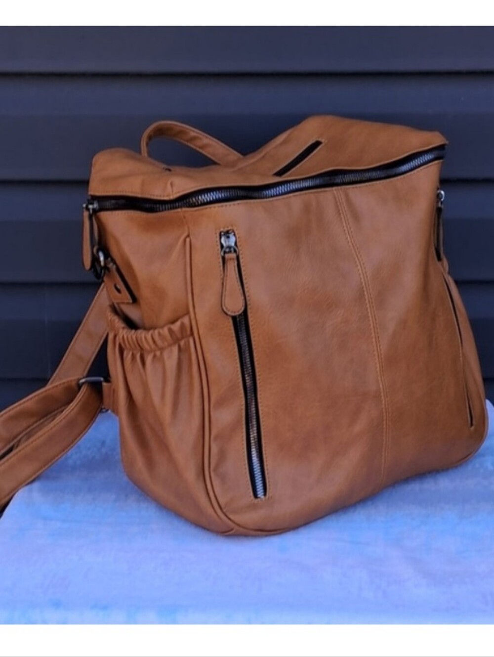 Roulens Classic Tan Women’s Backpack - Stylish Everyday Tote